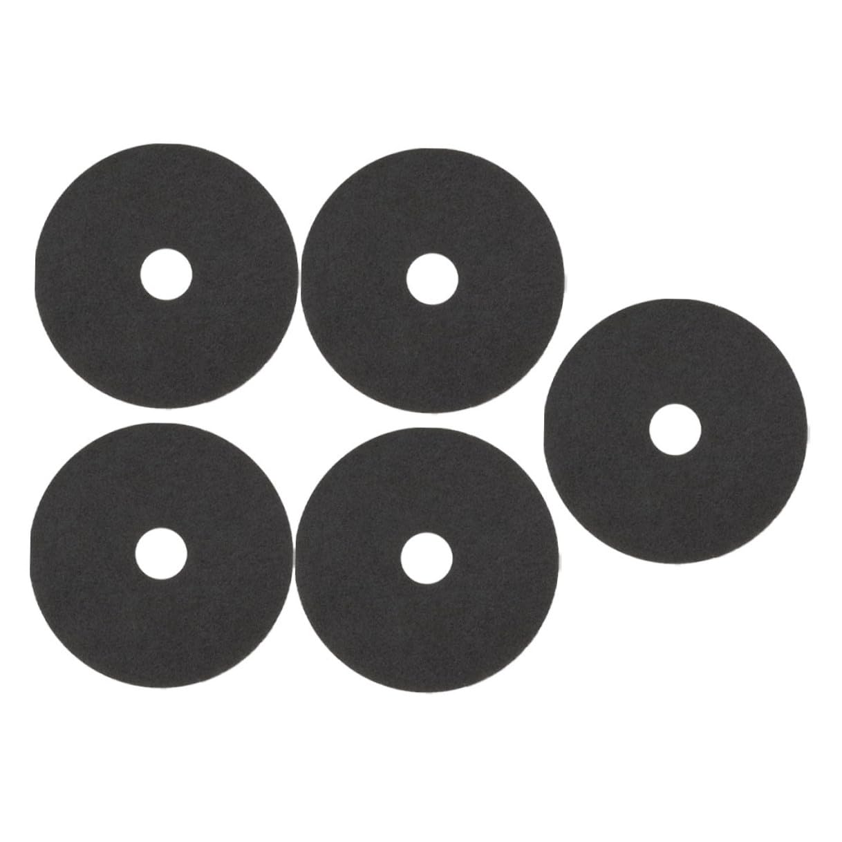 Floor Cleaning and Polishing Pad 17 Inch Black Microfiber Machine Mat 5pcs for Industrial Floor Waxing and Scrubbing Applications