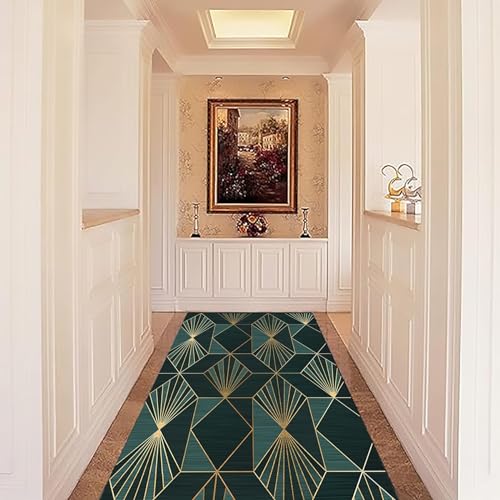 Alfombras cocina para pasillo salón y oficina verde rectangular 2