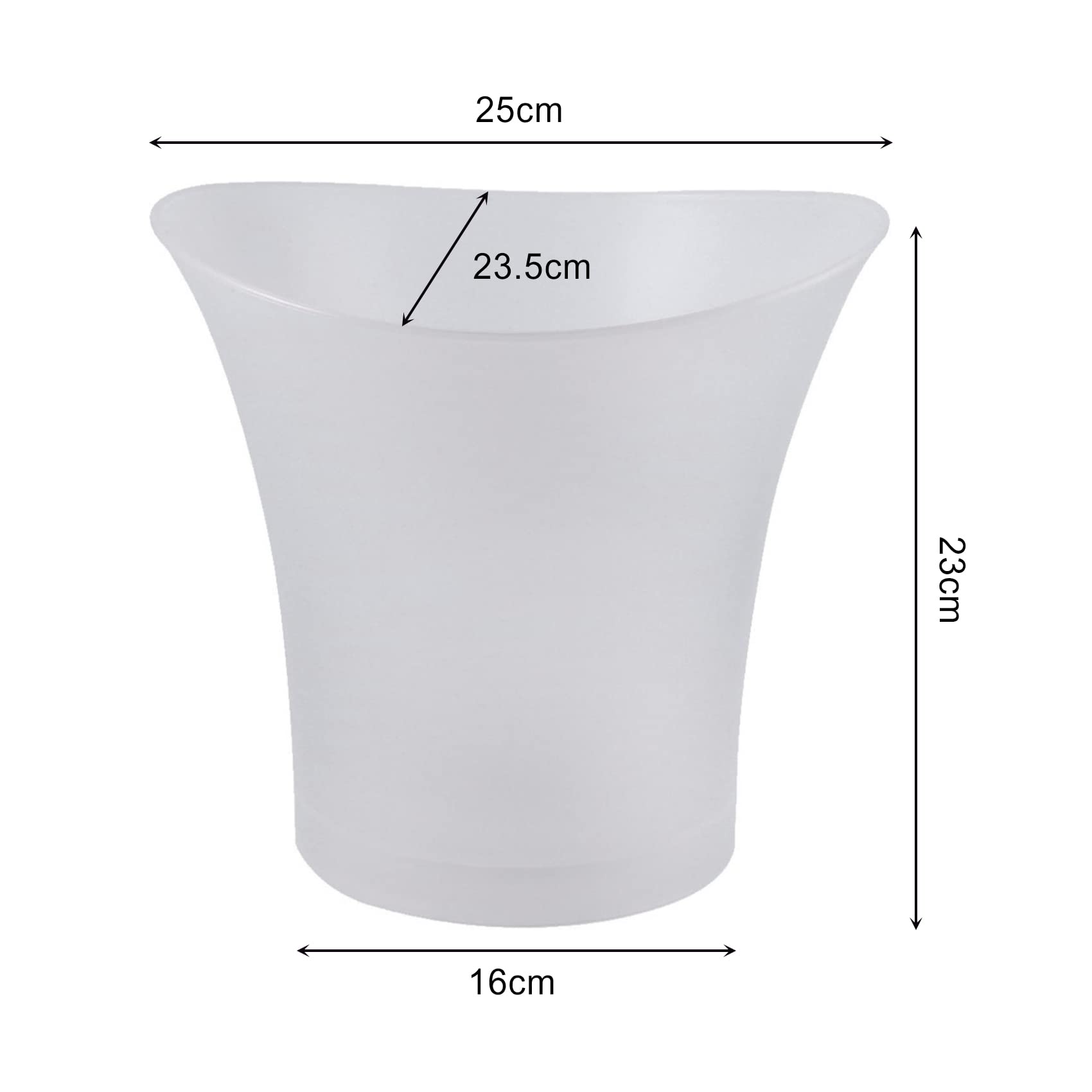 Secchio per ghiaccio LED, 5 pezzi, secchio per champagne luminoso, secchio multicolore per vino, birra, bevande, per riunione familiare, bar, feste, serate, 5 l