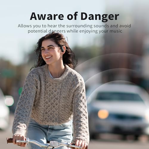 fojep Open Ear Earbuds, Bluetooth Earbuds 5.3, Deep Bass, Open Fit, 50 Hours Playtime, Digital Display Charging Case, Bone Conduction Bluetooth Headphones for Running, Cycling, Walking,Workout - Image 5