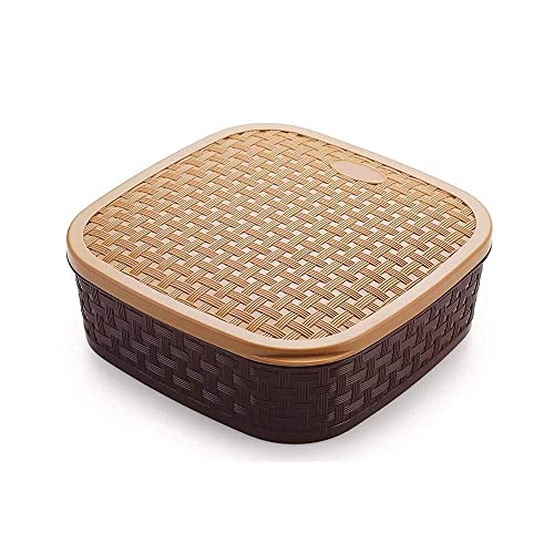 Image of Multipurpose Plastic Masala Box for Kitchen Royal, Spice Boxes for Kitchen, Rangoli /Spice /Masala Dabba Container 7 Compartments (Square)