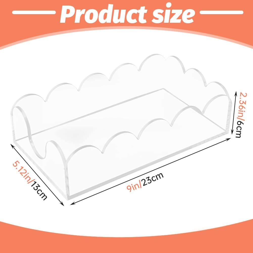 Clear Acrylic Napkin Holder,Guest Towel Tray for Bathroom,Hotel,9x5.1x2.4in