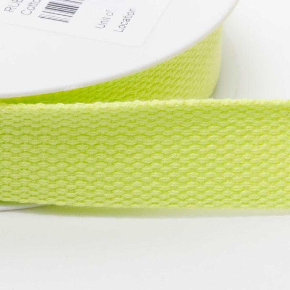 30mm Cotton Webbing 1.5mm Thick Bag Handle Etc 36 Color Buy 1 2 or 4 Metres 920D, 072c Neon Yellow, 2 Metres — image 1