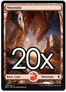 20 Battle for Zendikar Mountain #268 Magic The Gathering Basic Full Art Land Lot