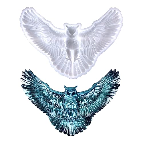 3D Owl Silicone Mold Animal Resin Mold Large Animal Statue Making Epoxy Mould DIY Craft Casting Mold for Gift Home Office Wall Hanging Decor