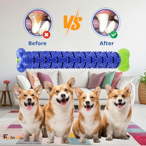 Image of Interactive Dog Chewbrush Toothbrush and Toy, Dental Care Teeth Cleaning Chew Toy, No Toothpaste Required, Plaque and Tartar Cleaner, Bone Shaped Dental Toy for Small and Medium Dogs, 1 Pack