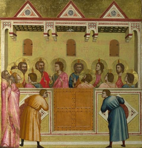 Affiche Toile la Pentecôte Giotto Reproduction Art Portrait Décoration Murale 60x90cm