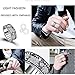 BriUerg Handmade Diamond Ornate Geometric 3D Band Ring, Pure Handmade Gear Spinning Full Diamond Starry Ring, Machinery Decompression Anxiety Ring, for Women Men Teens (Rose Gold+Silver,11)