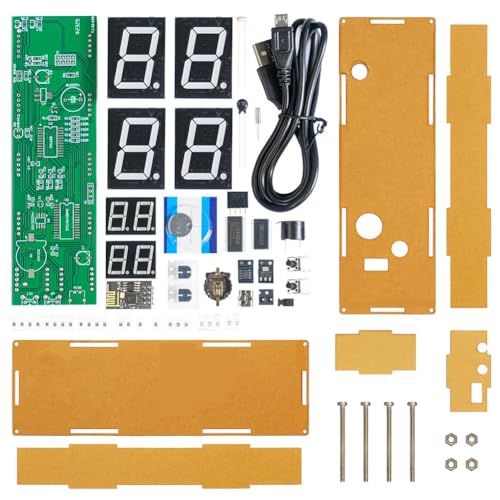 Kit de bricolaje electrónico ESP8266 módulo WiFi reloj de red de 8 bits y temperatura 3