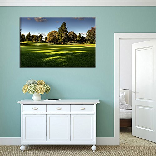 Wall Decor Painting On Canvas Modern Wall Art Beautiful Golf Course Posters And Artwork Hd Prints Pictures For Living Room Decor Framed Stretched Ready To Hang(36''Wx24''H) #TOP2