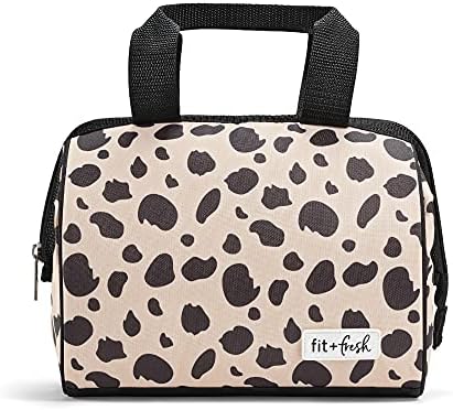Fit & Fresh Insulated Lunch Bag, 9” x 6” x 8”, Graphic Cheetah