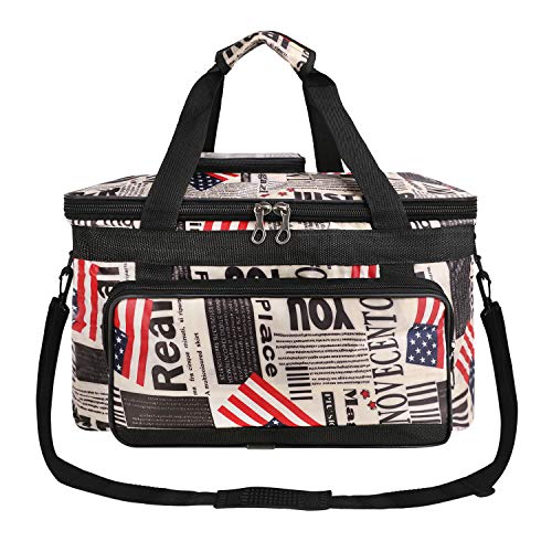 Image of Starsouce Large Capacity Art Supply Organizer Tote Bag - Padded Craft Storage with Adjustable Shoulder Strap, Foldable Travel Caddy for Brushes, Markers, Sketchbook, Watercolor Palette & More