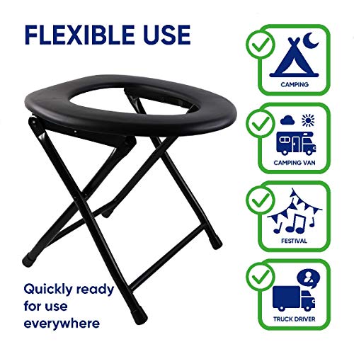 Keepa Outdoor Klappbare Campingtoilette mit Sitzhöhe 36 cm, belastbar bis 120 kg, ideal als Mobile Faltbare Toilette… - Image 5