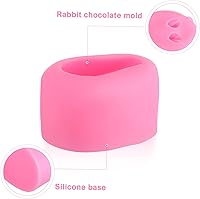 Vista 5 de Mini moldes para conejos, 3 piezas, moldes de silicona para tartas de conejo, moldes de silicona para hornear, flamenco, fiesta de Pascua, regalos