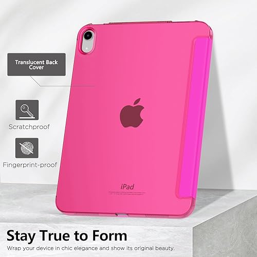 Miniatura 6 de MoKo Funda para iPad de 10. generación 2022, delgada, rígida, de policarbonato translúcido, carcasa trasera para iPad de 10 generación de 10.9