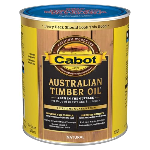 Cabot 140.0019400.005 Australian Timber Oil Water Reducible Stain, Natural