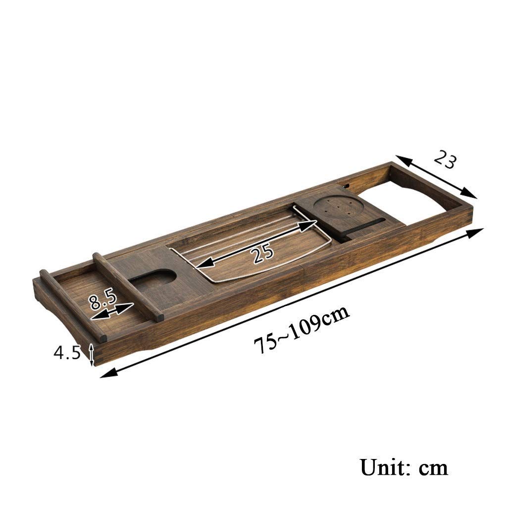 Bandeja para bañera, juego de estantes telescópicos antideslizantes, laterales extensibles para todas las bañeras, bandeja de baño duradera y funcional