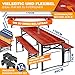 KESSER® Bierzeltgarnitur 3 teilig Gartenmöbel-Set | Klappbar 170 x 46 x 75cm | 2X Bierbänke 1x Biertisch | Festzeltgarnitur Biertisch Stehtisch Sitzgarnitur Holz 12x Bodenschoner