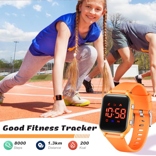 Image of LAVAREDO Kids Digital Watches for Boys Girls,Waterproof Sport Watch with Pedometer Stopwatch Vibration Alarm for Ages 5-13,No App Fitness Tracker Watch for Kids Teens Birthday Gifts