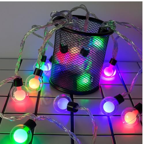 Image of K D String led Light 20 led Doubleball Multicolor String Lights - Doubleball Glass 12ft String led Light for Diwali /Navratri /Christmas Indoor & Outdoor Decoration(Double Ball Glass degin Multi)
