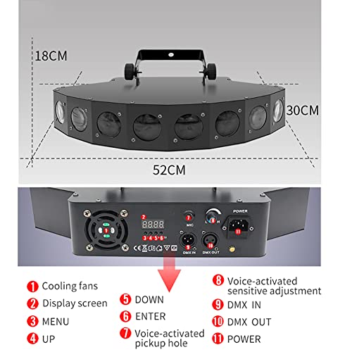 Lumière stroboscopique activée par le son avec projecteur LED RVB 40W - 6