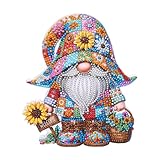 Gnome Tabletop Diamond Art Painting Kit Ornaments, Diamond Painting Figurines Special Shaped Rhinestone Desk Placement Ornament，Home Stand Up Gem Painting Sculpture Craft Kit, Diamond art Statues