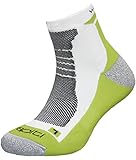 Die enthaltene Merinowolle, reguliert das Fußklima und hält die Fße auch während starker sportlicher Aktivität trocken. Daher wird das Risiko der Blasenbildung stark minimiert.