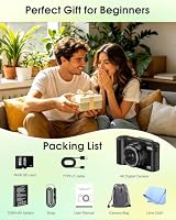 Digitalkamera 4K 64MP, 3 Zoll Kamera fotokamera with 1500mAh Akku – Ansicht 9