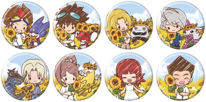 Digimon Cross Wars 02 (Graph Art Illustration) Can Badge Complete Set, Box of 8