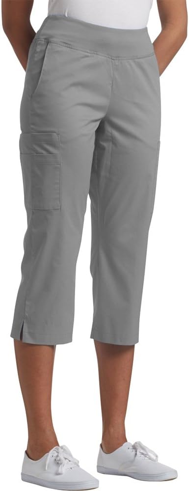 Allure Capri Scrub Pants-GREY,LAR