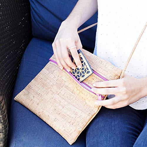 Miniatura 3 de Double Zipper Pocket Cork Cross Body Bag with Natural Zipper