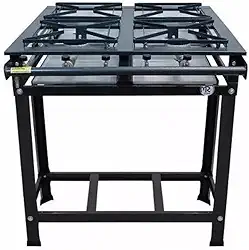 Fogão Industrial 4 Bocas Standard Alta Pressão Grelhas Aço 30x30 P5 MR Fogões