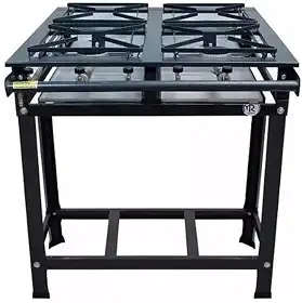 Fogão Industrial 4 Bocas Standard Alta Pressão Grelhas Aço 30x30 P5 MR Fogões