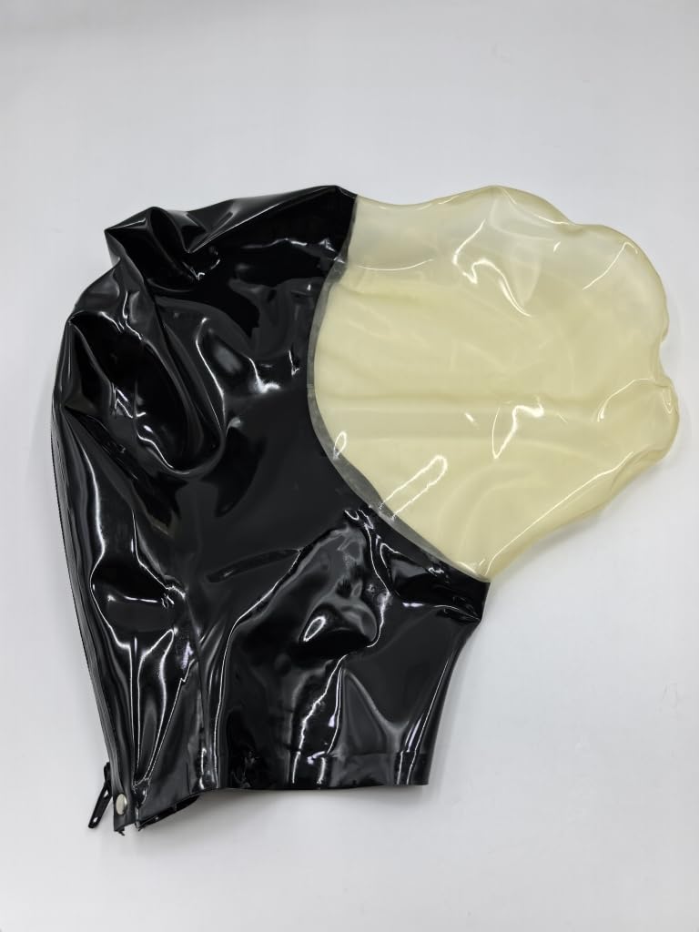 Masque latex Breathplay - Capuche caoutchouc contrôle respiration | Capuche caoutchouc pour Breathplay – Heavy Rubber Fétiche, Masque gaz & BDSM Latex Hood