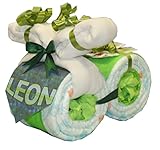 Windeltorte | MINI-Windelmotorrad (grün) | Windelgeschenk neutral