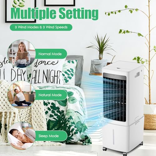 Enfriador de aire evaporativo portátil para combatir el calor en habitaciones sin instalación 6