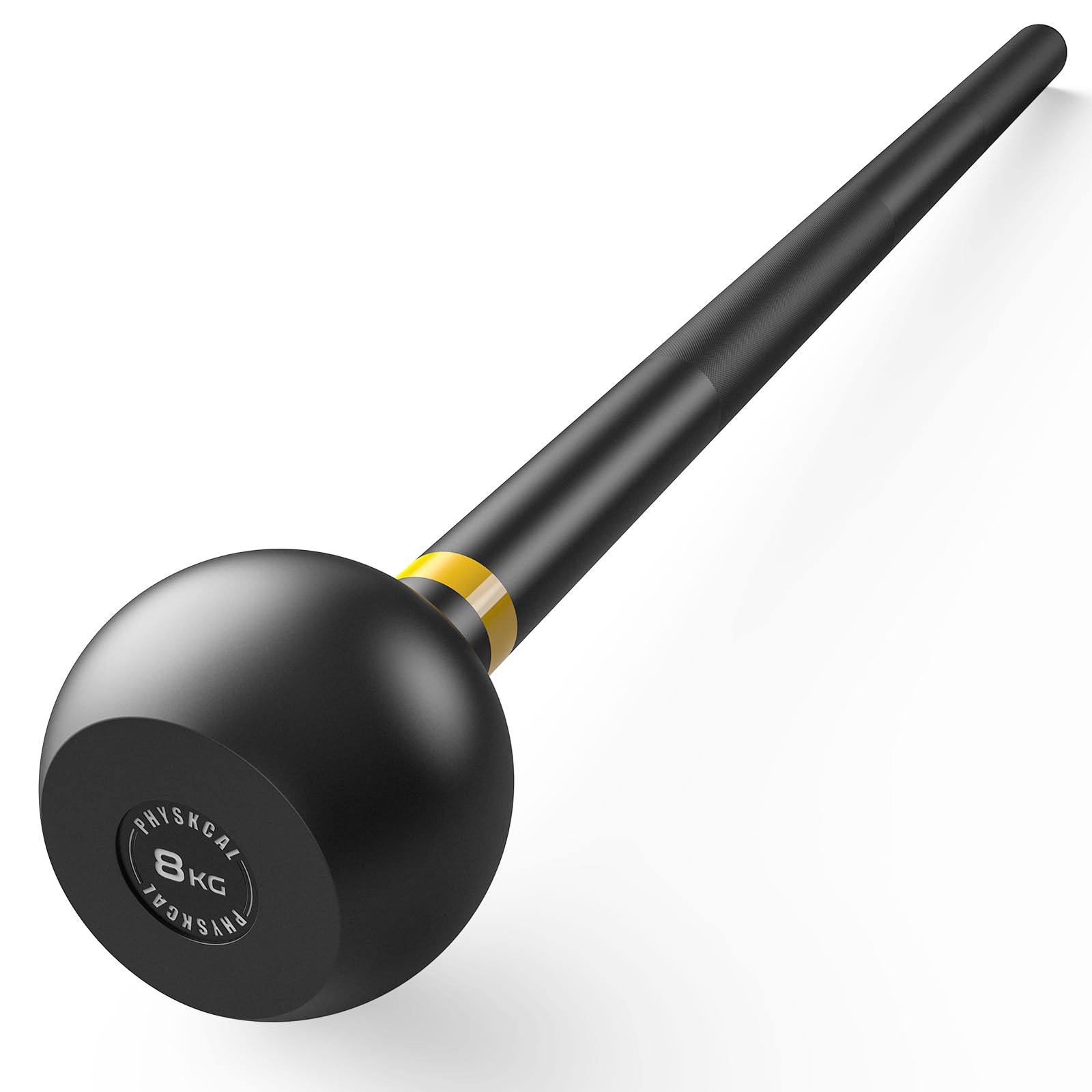 PhysKcal Steel Mace Bell Club, campane da maza in acciaio, mazze indiane, campane da maza con impugnatura zigrinata per l'allenamento della forza di tutto il corpo e la mobilità articolare
