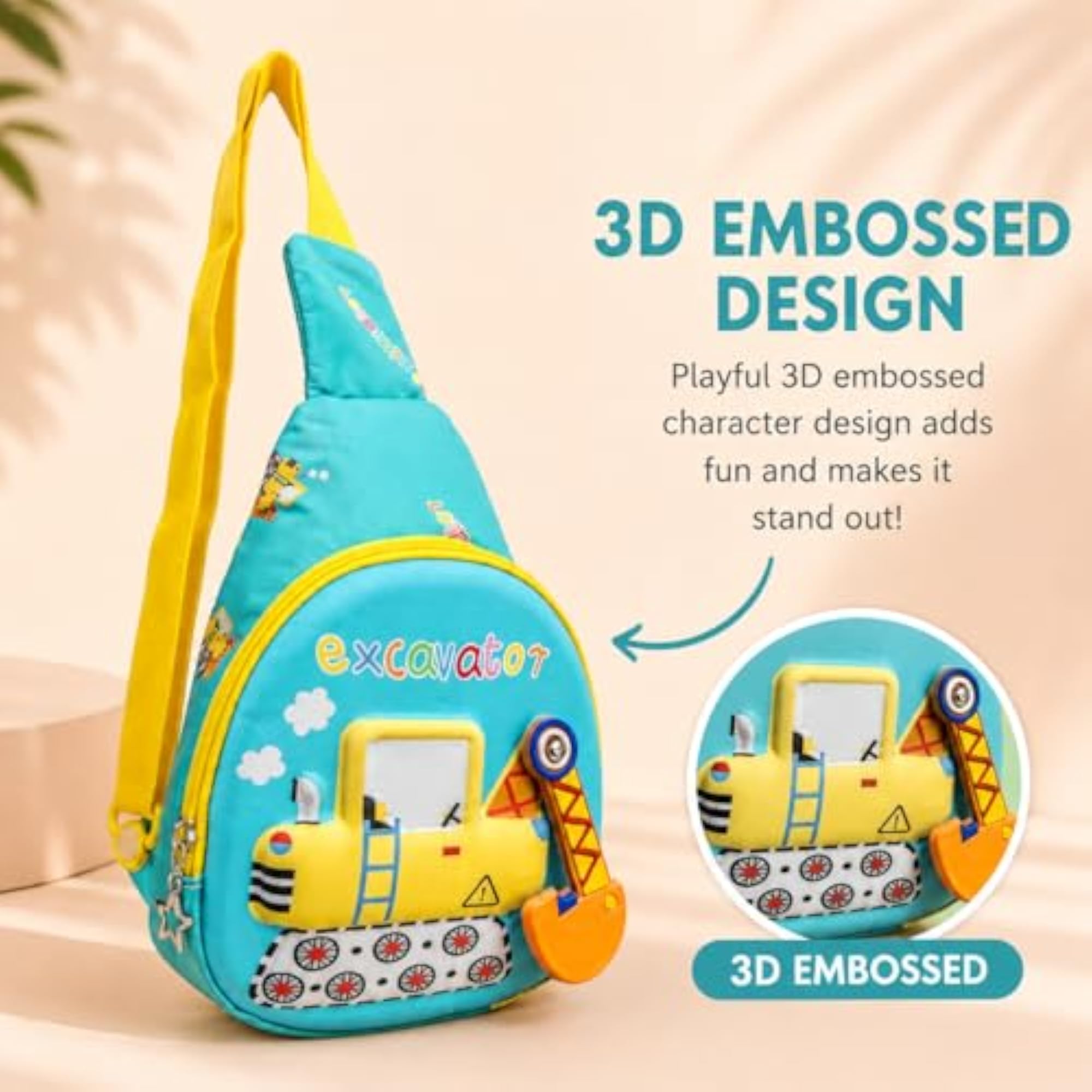 Boys' Chest Bag, Construction Theme Sling Bag