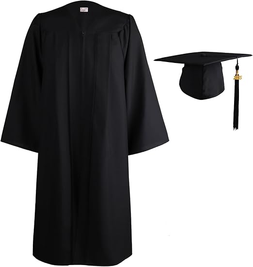 OSBO GradSeason Matte Graduation Cap and Gown 2025 Set with Tassel for High School & College 10 Colors
