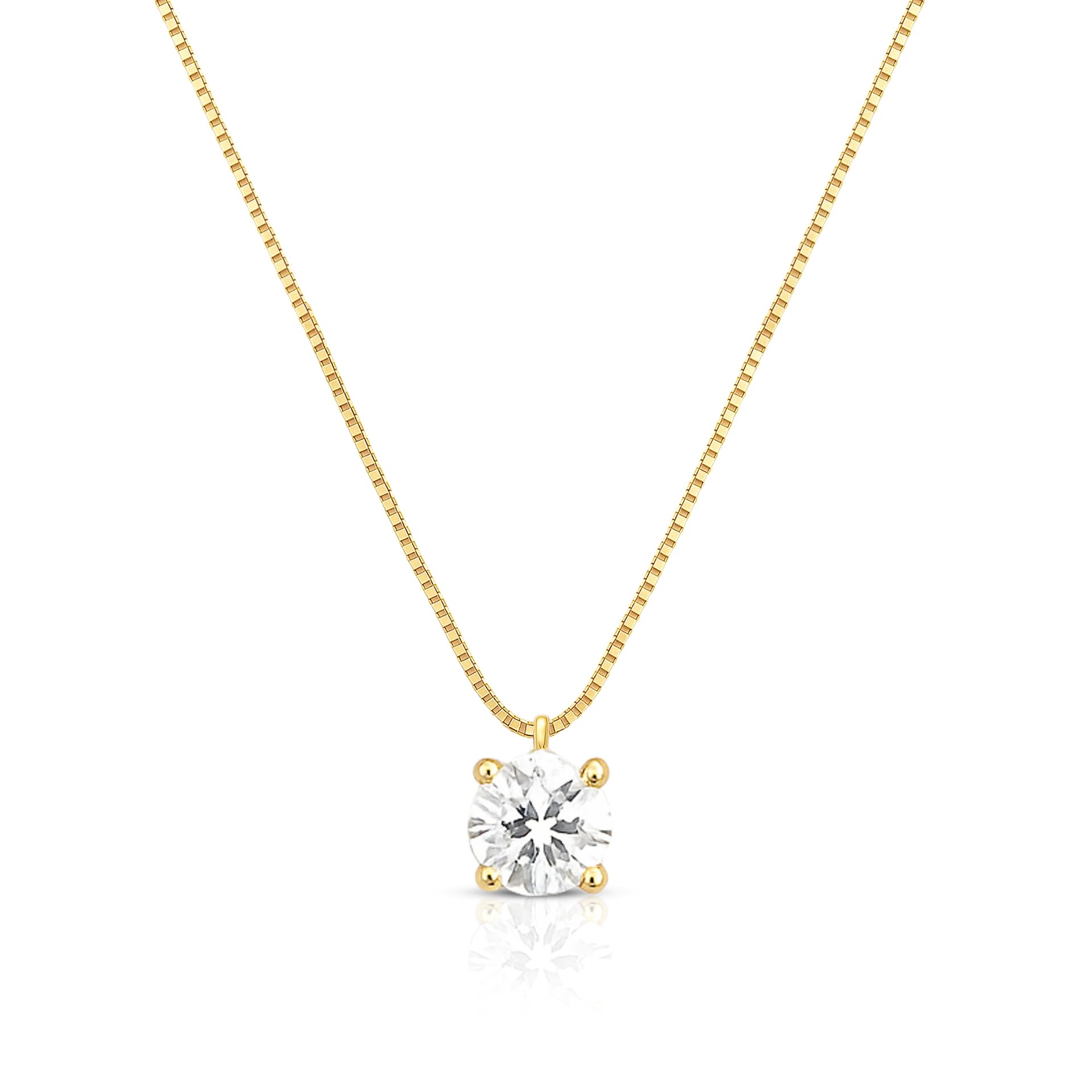Louis Ciocchetti desde 1887 Collar de Plata 925 con Punto de Luz Circonita 5A, Ajustable, Elegante y Refinado