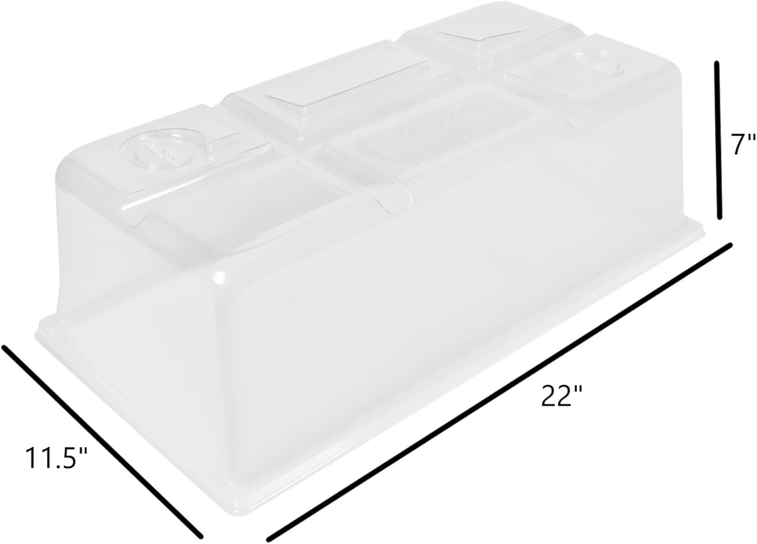 SUNPACK Sundome Plastic Multi-Vented Humidity Dome, Clear, 7" (Pack of 10) - Ideal for Greenhouses or Indoor Gardening, Able to Adjust Humidity with Vents