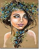 Fan House Peinture par Numéros pour Adultes, Kit de Peinture à l'huile sur Toile par Numéro, pour Enfants ou Débutants, Peinture à Dessin Avec Pinceaux, 40 x 50 cm Sans Cadre