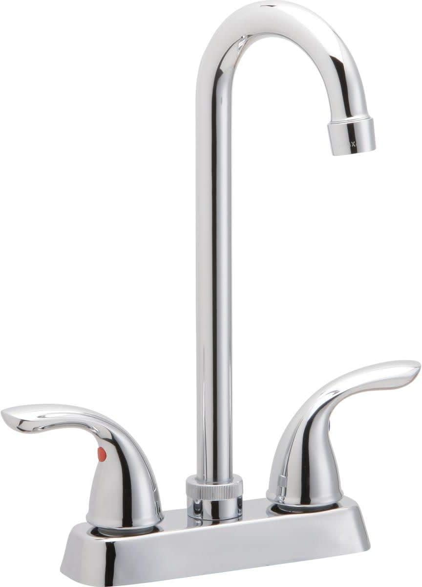 Elkay Everyday LK2477CR Deck Mount Bar Faucet with Lever Handles, Chrome
