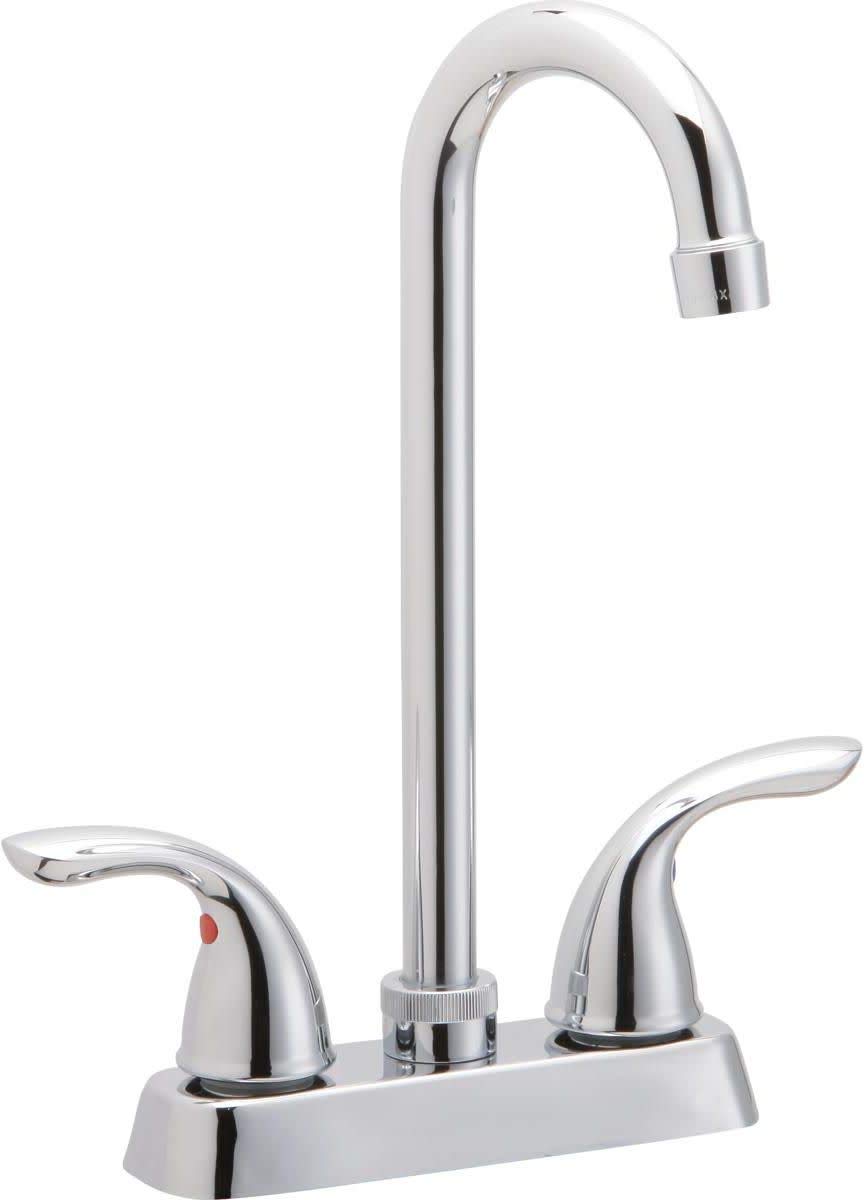 Everyday LK2477CR Deck Mount Bar Faucet with Lever Handles, Chrome