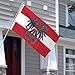 Coat of Arms of Austria with Austrian Flag 3x5 Ft Double-Sided Flag, Fade-Resistant Polyester Outdoor Banner with Grommets