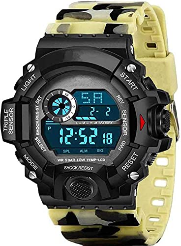 FROZIL Shockproof Multi-Functional Yellow Strap Waterproof Digital Sports Watch for Mens Kids Watch for Boys - Watch for Men(Ts-Yellow-M) (B097YBHDJ2) Amazon Price History, Amazon Price Tracker