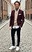 Beninos Mens Slim Fit Casual One Button Blazer Jacket (S, 302 Burgundy)