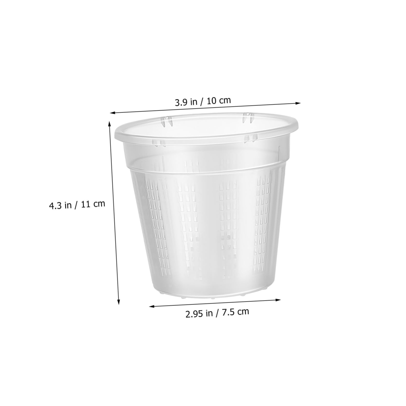 Happyyami 2 Ensembles Lot Pots Orchidées Plastique Transparent avec Drainage Et Saucers Pots Fleurs Ventilés Creux Convient Intérieur Extérieur pour Fraisiers Et Plantes Variées 8 Pièces * 2
