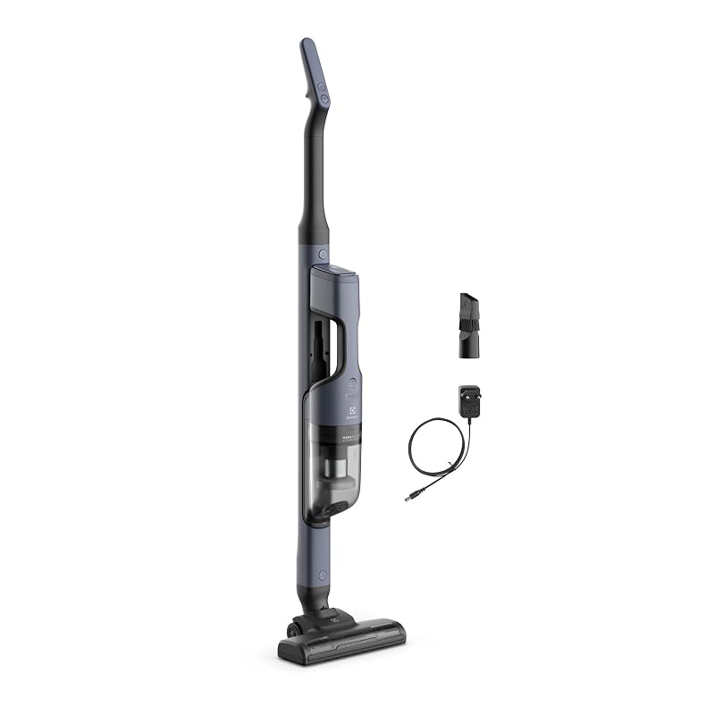 Electrolux Aspirador de Pó vertical portatil bateria Ergorapido 2 em 1 luz frontal LED 30 min luz frontal LED escova rotativa aspira escova capacidade 950ml ERG019 Bivolt Azul