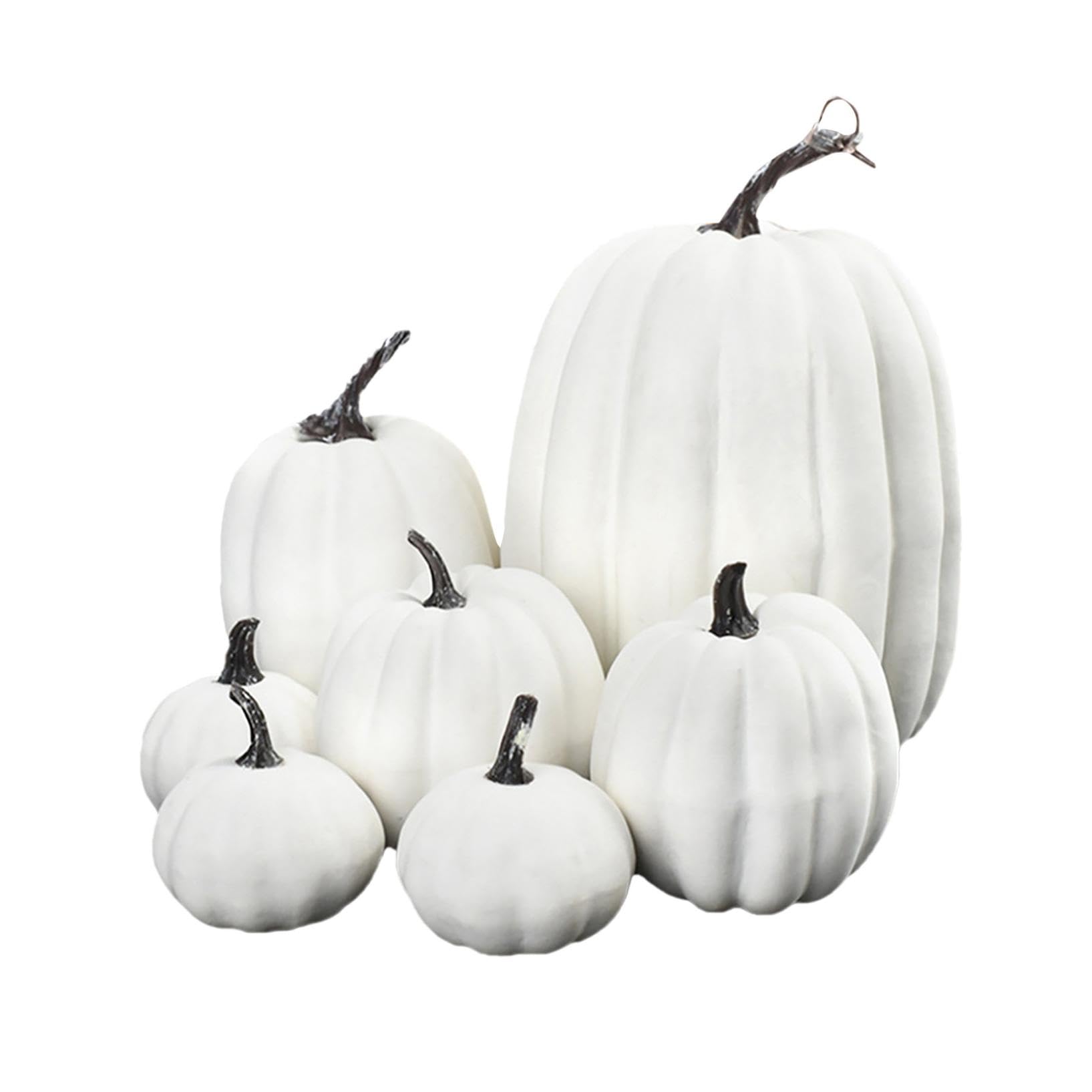 Fall Pumpkin Decor, 7 Pcs Artificial